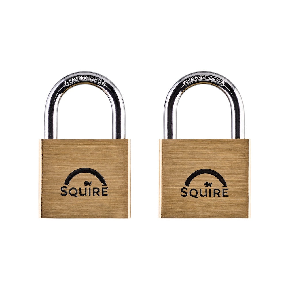 Squire LN4 Brass Security Padlock Twin Set | Locks Direct